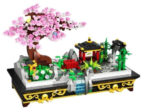 ZHEGAO 663500 Chậu cây hoa anh đào, mô hình tiểu cảnh Nhật Bản, 1008 mảnh ghép, đồ chơi xếp hình sáng tạo cho bé 6 tuổi