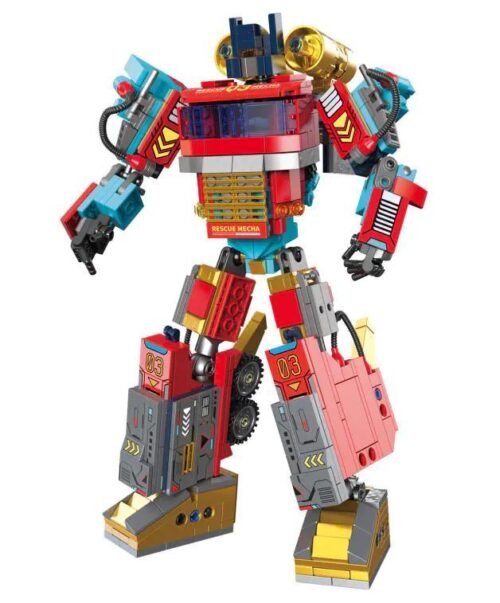 bộ lắp ghép Robot Cứu Hộ Vòng Sao ZHEGAO 912027, đồ chơi mô hình Robot Biến Hình Cứu Hộ, cho bé trai 6 tuổi, giá tốt