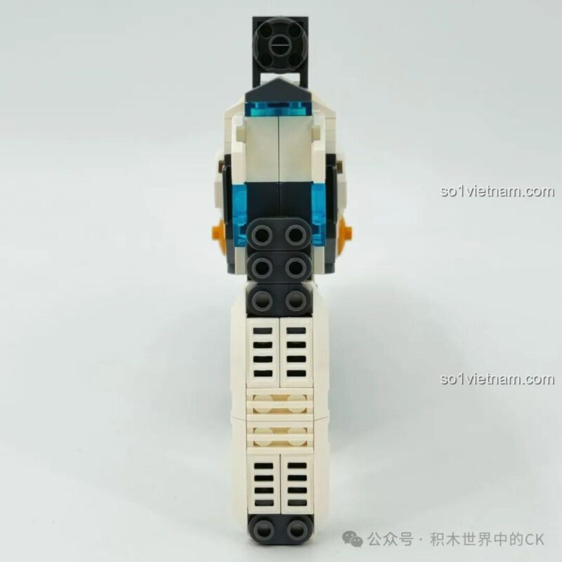 bộ lắp ghép Mô hình súng trường điện từ Bạch Dương ZHEGAO 918019, mô hình hoàn thiện, màu sắc chủ đạo trắng xám