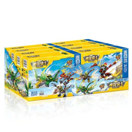 Hộp lớn bộ lắp ghép ZHEGAO 932002 Kỵ Sĩ Rồng, món quà giá rẻ cho bé trai 6 tuổi yêu thích phiêu lưu.