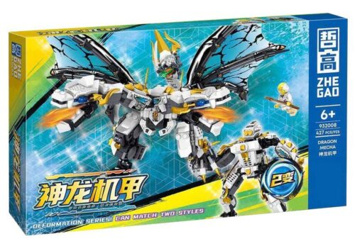 Bộ lắp ghép Rồng Máy Chiến Đấu ZHEGAO 932008 giá tốt cho bé trai 6 tuổi, đồ chơi lắp ráp Robot Rồng Biến Hình chất lượng cao.