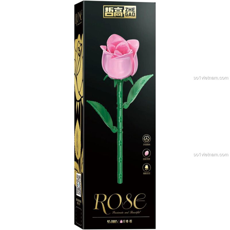 Chi tiết hoa hồng trong bộ lắp ghép ZHEGAO 957005