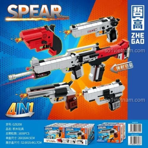 Các mẫu súng lắp ráp từ bộ đồ chơi ZHEGAO SPEAR GZ6208