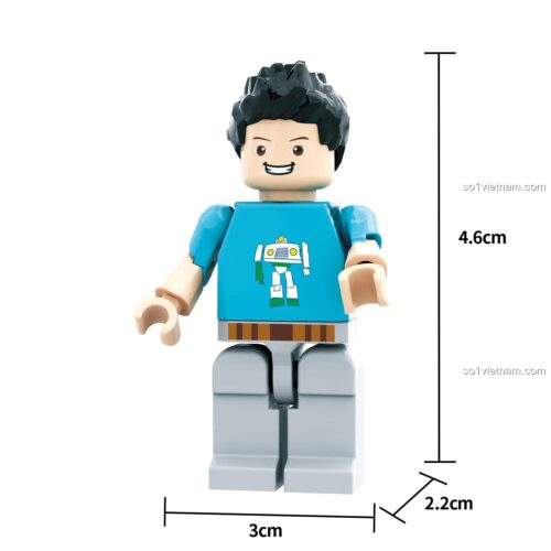 Mô hình robot Carbot ZHEGAO KB2008 minifigure bé trai, thể hiện kích thước 4.6cm, đồ chơi lắp ghép cho bé trai 6 tuổi, sưu tầm độc đáo.
