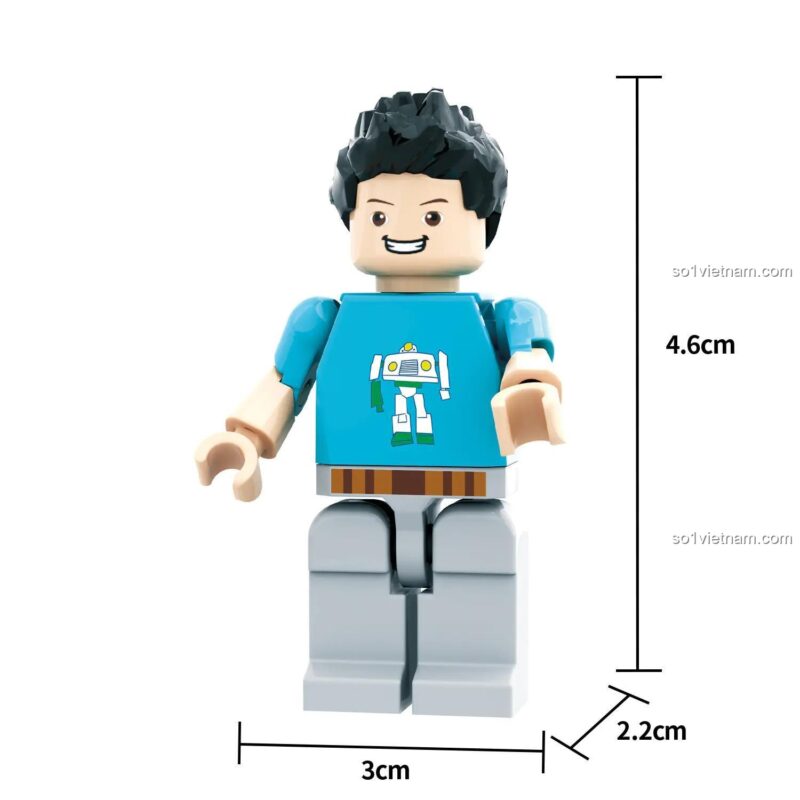 Mô hình robot Carbot ZHEGAO KB2008 minifigure bé trai, thể hiện kích thước 4.6cm, đồ chơi lắp ghép cho bé trai 6 tuổi, sưu tầm độc đáo.