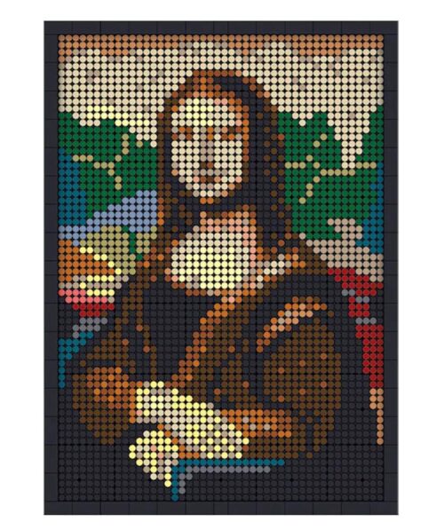 Tranh Mona Lisa pixel art ZHEGAO LZ8324 3624 mảnh, bộ lắp ghép nghệ thuật cho bé 6 tuổi