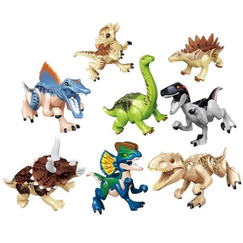 Bộ lắp ghép 8 mô hình khủng long bạo chúa Zhegao QL1745 cho bé trai 6 tuổi. Trọn bộ sưu tập Spinosaurus, Stegosaurus, Triceratops... giá rẻ.
