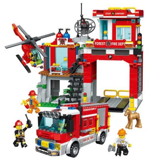 Bộ lắp ghép ZHEGAO QL2259 Trạm Cứu Hỏa Rừng 776 mảnh ghép, đồ chơi lắp ráp cho bé trai 6 tuổi, giá tốt