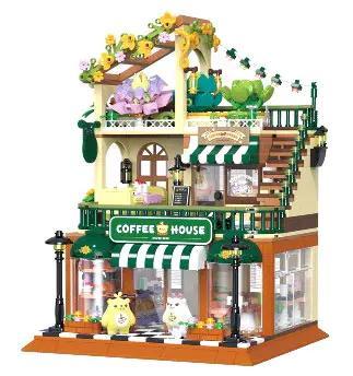 Bộ lắp ghép ZHEGAO Quán Cà Phê Chữa Lành, mô hình kiến trúc chi tiết, đồ chơi sáng tạo cho bé gái 6 tuổi