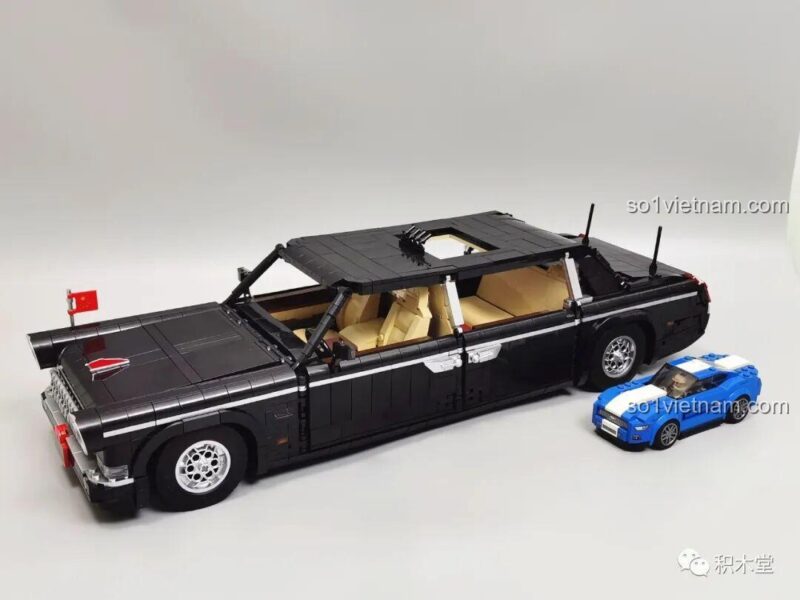 Xe biểu tượng Hồng Kỳ Zhi Meng Shu, Zhi Meng Shu T5043 Xe Lễ Tân Hồng Kỳ, đồ chơi xây dựng Xe Diễu Hành Hồng Kỳ, giá rẻ cho con trai 14 tuổi