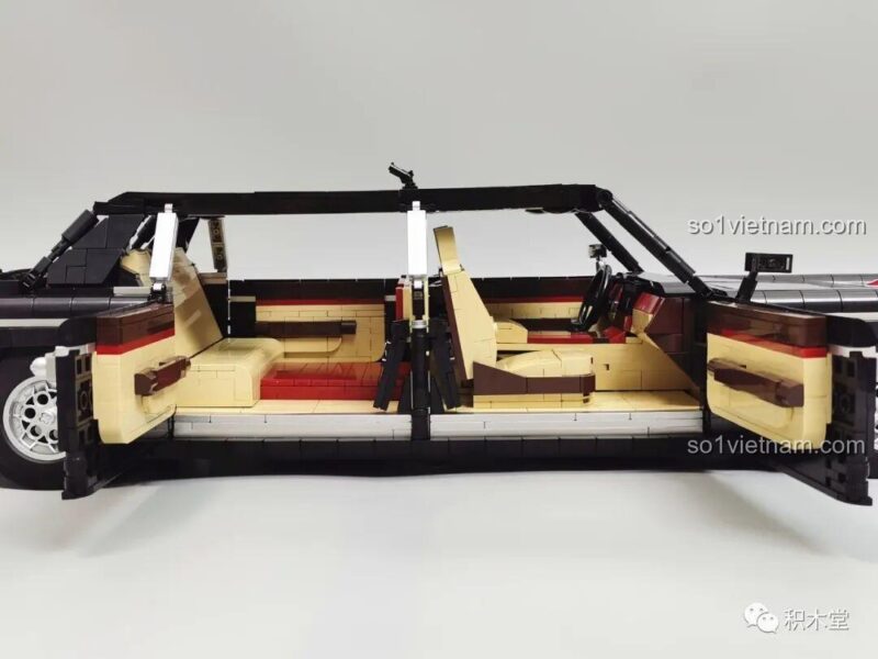 Micro trên nóc xe bộ lắp ghép Zhimeng Tree T5043 Xe Lễ Tân Hồng Kỳ, chi tiết độc đáo, giá trị cao, cho con trai 16 tuổi.