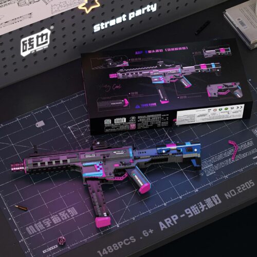 Bộ lắp ghép Súng ARP-9 Zhuanye 2205 phong cách Street Party, đồ chơi lắp ráp cho bé trai 6 tuổi, giá tốt, thiết kế cyberpunk độc đáo.
