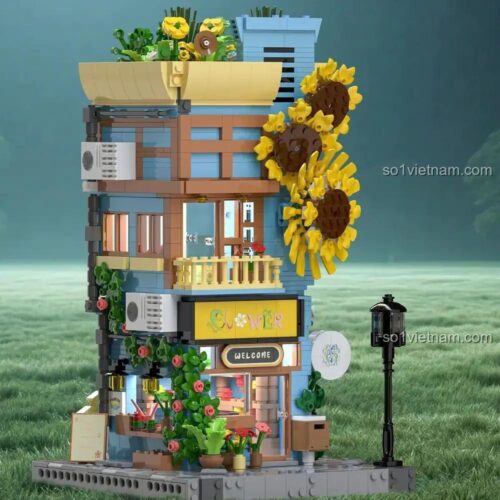 bộ xếp hình Zhuanyue Xbert 13091 Ngôi nhà Hoa Hướng Dương với 1580 chi tiết, điểm nhấn nổi bật là thiết kế độc đáo, mang lại trải nghiệm lắp ráp sáng tạo cho trẻ 12 tuổi.