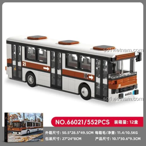 Hộp sản phẩm đồ chơi mô hình Xe buýt công cộng 66021 của Zhuanyue Xbert, gồm 552 chi tiết, giá tốt.