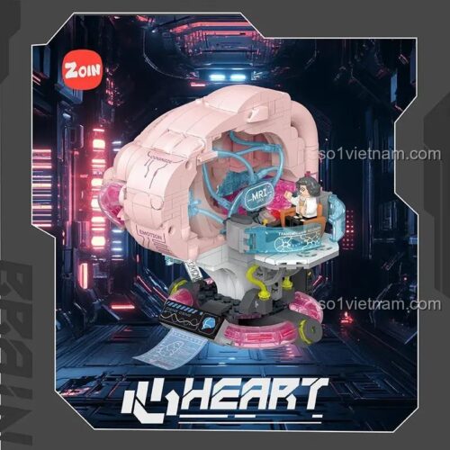 Mô hình Não Bộ Zoin GK101, bộ lắp ghép cấu trúc não bộ với đèn LED và âm thanh, có minifigure bác sĩ