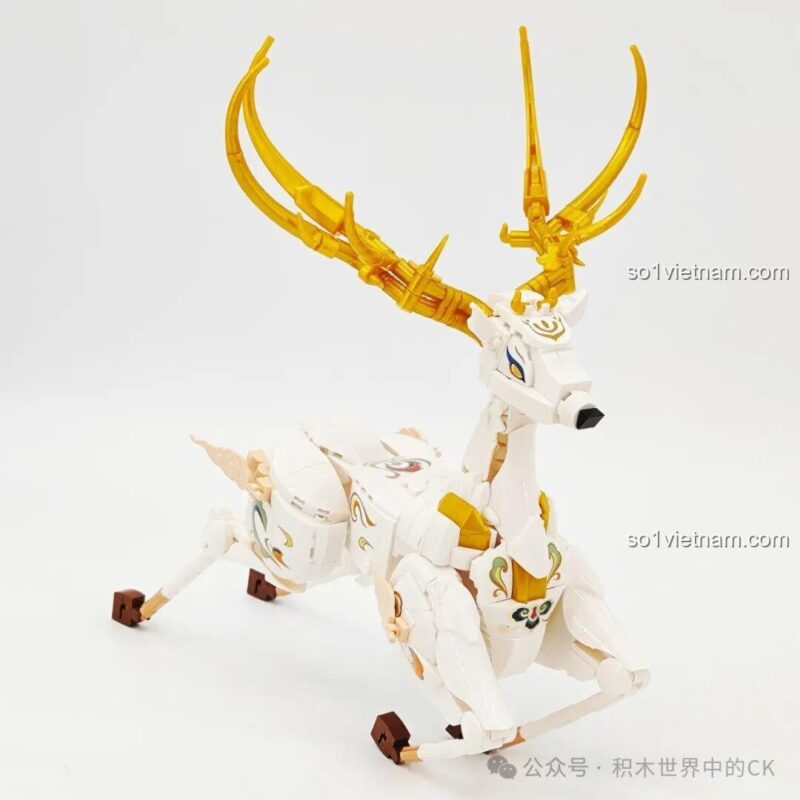 Chi tiết chân sau mô hình Cửu Sắc Lộc Zoin GK301, bộ xếp hình đồ chơi sáng tạo cho bé 6 tuổi