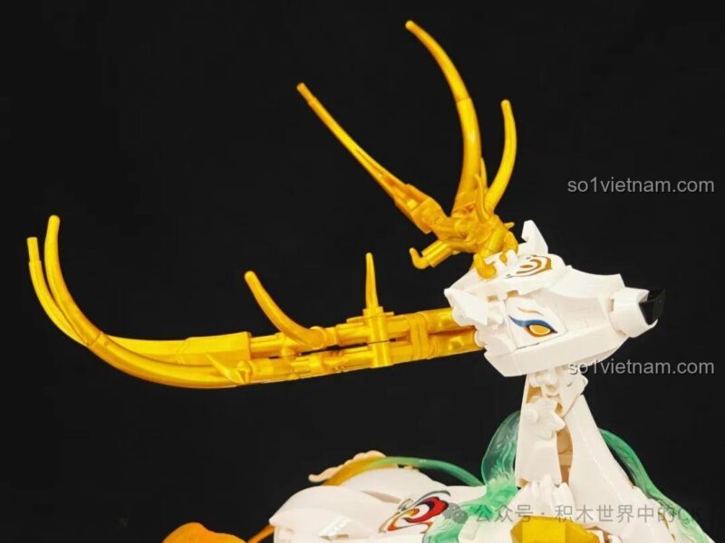 Chi tiết dải mây và núi mô hình Cửu Sắc Lộc Zoin GK301, bộ xếp hình đồ chơi sáng tạo cho bé 6 tuổi