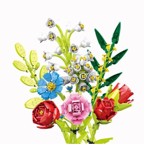 bộ lắp ghép Bó Hoa Xếp Hình Zuanma 087D Sắc Hoa Vĩnh Cửu cho bé gái 6 tuổi giá tốt