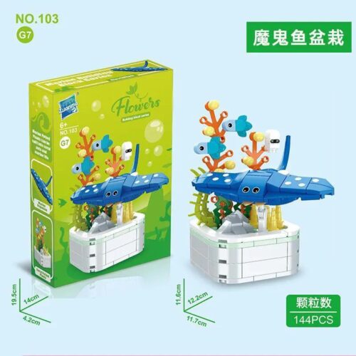 bộ lắp ghép Mô hình Bể cá mini cá Đuối gai độc Zuanma 103G7, đồ chơi mô hình sinh vật biển cho bé trai và bé gái 6 tuổi, giá tốt
